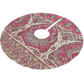 インディアンフローラペイズリー、民族曼荼羅のパターン。 ブラッシュドポリエステルツリースカート (アングル)