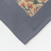 インディアンフローララグ17thセンチュリーファインアート フリースブランケット (角)