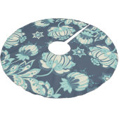 インディアンフローラヴィンテージのシームレスなパターン ブラッシュドポリエステルツリースカート (アングル)