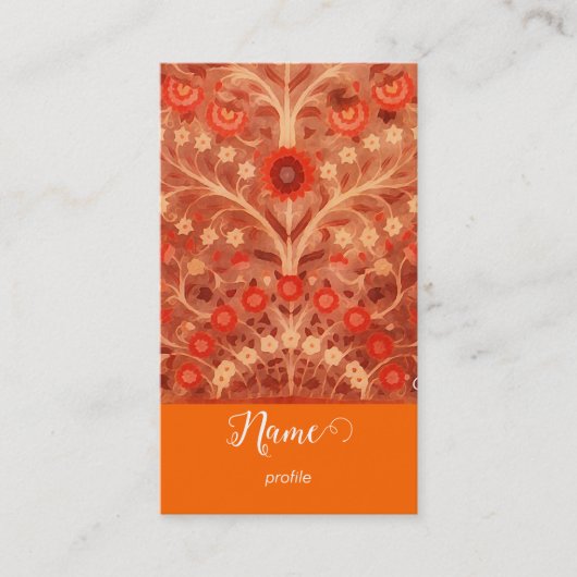 インディアンフローラ-エレガント名刺スクリプト 名刺 (正面)