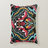 インディアンフローラ:ヴィンテージシームレス壁紙。 アクセントクッション (正面(垂直))