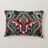 インディアンフローラ:ヴィンテージシームレス壁紙。 アクセントクッション (裏面)