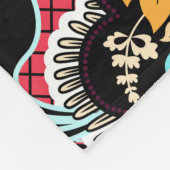 インディアンフローラ:ヴィンテージシームレス壁紙。 フリースブランケット (角)