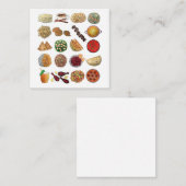 インディアンフーズ料理インドイラストレーション ノートカード (正面/裏面)