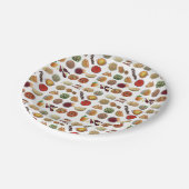 インディアンフーズ料理インドイラストレーション ペーパープレート (アングル)