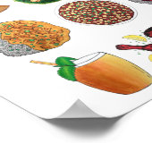 インディアンフーズ料理インドイラストレーション ポスター (角)