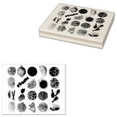 インディアンフーズ料理インドイラストレーション ラバースタンプ (押印)