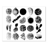 インディアンフーズ料理インドイラストレーション ラバースタンプ (インプリント)