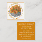 インディアンフードキュイジーヌレストランチキンコルマ スクエア名刺 (正面/裏面)