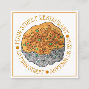 インディアンフードキュイジーヌレストランチキンコルマ スクエア名刺