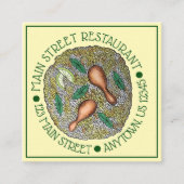 インディアンフードキュイジーヌレストランチキンビリヤニ スクエア名刺 (正面)