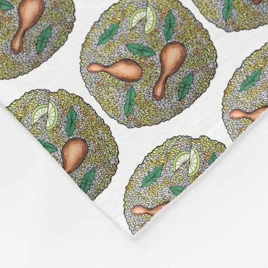 インディアンフードキュイジーヌレストランチキンビリヤニ フリースブランケット (角)