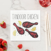 インディアンフードタンドア料理タンドーリチキン スタンダードランチョンナプキン (インサイチュ)