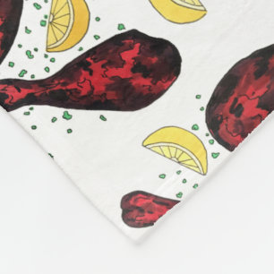 インディアンフードタンドア料理タンドーリチキン フリースブランケット