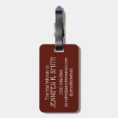 インディアンフードタンドア料理タンドーリチキン ラゲッジタグ (裏面縦)