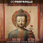 インディアンブッダの花と羊皮紙 薄葉紙