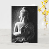 インディアンブッダ – 白黒 カード (黄色い花)