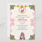 インディアンブライトメンディセレモニーガネシャチャクラ 招待状 (正面)