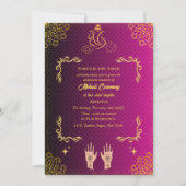 インディアンブライトメンディセレモニーガネシャ 招待状 (正面)