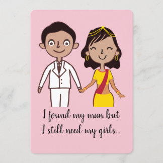 インディアンブライドメイド – 男と女の子 招待状