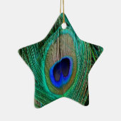 インディアンブルーピーコックフェザースターオーナメント セラミックオーナメント (右)