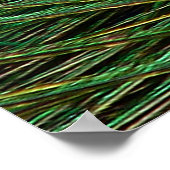 インディアンブルーピーコックフェザーポスタープリント ポスター (角)