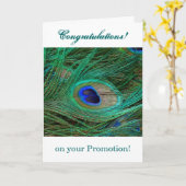 インディアンブルーピーコックフェザー カード (黄色い花)