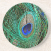 インディアンブルーピーコックフェザー コースター (正面)