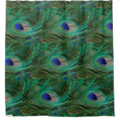 インディアンブルーピーコックフェザー  シャワーカーテン (正面)