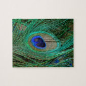 インディアンブルーピーコックフェザー ジグソーパズル (横)