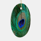 インディアンブルーピーコックフェザー セラミックオーナメント (右)