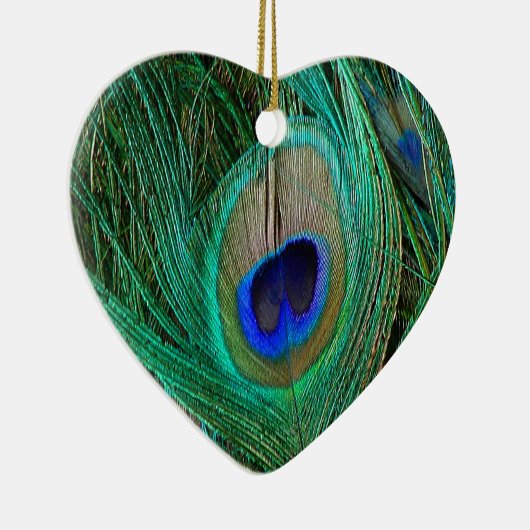 インディアンブルーピーコックフェザー セラミックオーナメント (右)