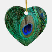 インディアンブルーピーコックフェザー セラミックオーナメント (正面)