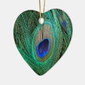 インディアンブルーピーコックフェザー セラミックオーナメント (左)