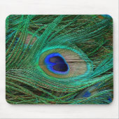 インディアンブルーピーコックフェザー マウスパッド (正面)