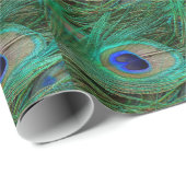 インディアンブルーピーコックフェザー ラッピングペーパー (ロールコーナー)