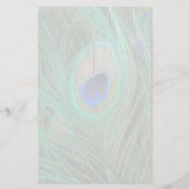 インディアンブルーピーコックフェザー 便箋 (正面)