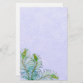 インディアンブルーピーコック羽文房具 便箋 (正面/裏面)