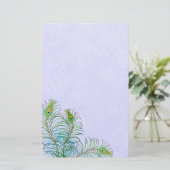 インディアンブルーピーコック羽文房具 便箋 (スタンド正面)