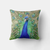 インディアンブルーピーコック装飾用クッション クッション (裏面)