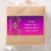 インディアンプリンセスパープルピンク金ゴールドラベきらきら光るル ラベル (インサイチュ)