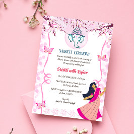 インディアンプレ結婚のサンゲエ式 招待状