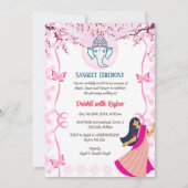 インディアンプレ結婚のサンゲエ式 招待状 (正面)