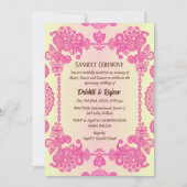 インディアンプレ結婚のサンゲート式招待状 招待状 (正面)