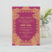 インディアンプレ結婚のサンゲート式招待状 招待状 (スタンド正面)