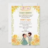 インディアンプレ結婚のサンゲート式招待状 招待状 (正面)