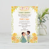 インディアンプレ結婚のサンゲート式招待状 招待状 (スタンド正面)