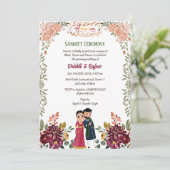 インディアンプレ結婚のサンゲート式招待状 招待状 (スタンド正面)