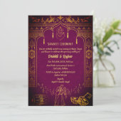 インディアンプレ結婚のサンゲート式招待状 招待状 (スタンド正面)