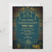 インディアンプレ結婚のサンゲート式招待状 招待状 (正面)